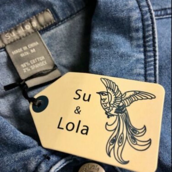 Su & LoLa denim skirt & vest - Picture 3 of 3